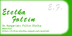 etelka foltin business card